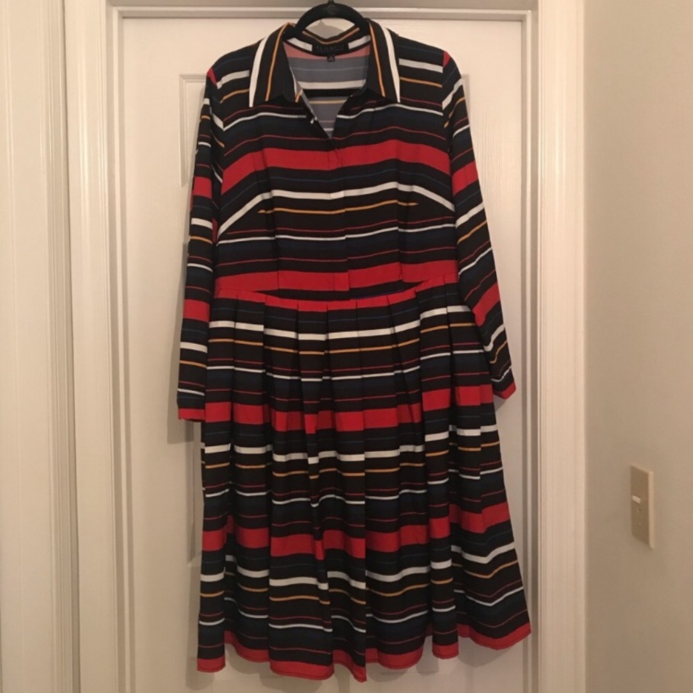 Eloquii Striped Dress